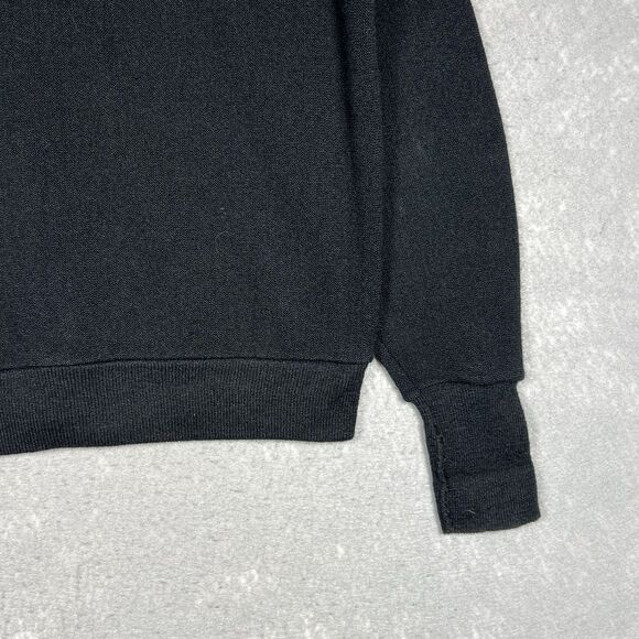 Vintage 80'S Lacoste IZOD Cardigan Men’s Large Black Acrylic Knit Made in USA - Picture 8 of 11